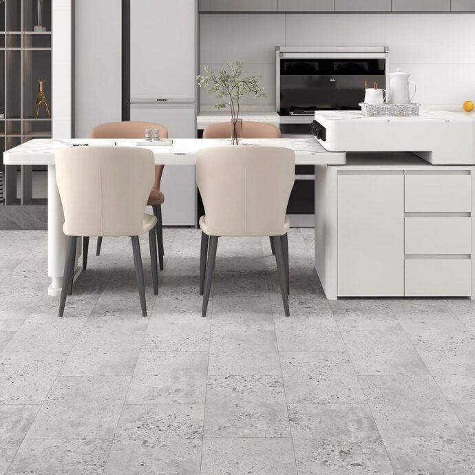 Lattia Kivi Vintage Terrazzo Tile Glue Down LVT Flooring