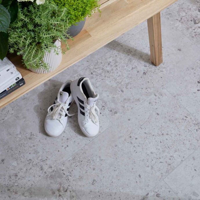 Lattia Kivi Vintage Terrazzo Tile Glue Down LVT Flooring
