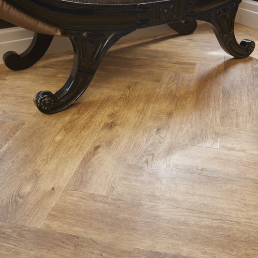 Lattia Metsä Artisan Oak Herringbone Glue Down LVT Flooring