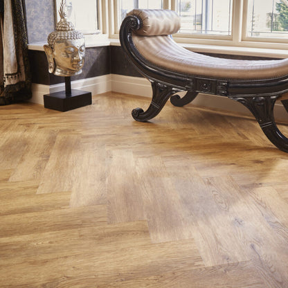 Lattia Metsä Artisan Oak Herringbone Glue Down LVT Flooring