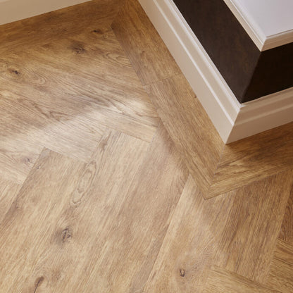 Lattia Metsä Artisan Oak Herringbone Glue Down LVT Flooring