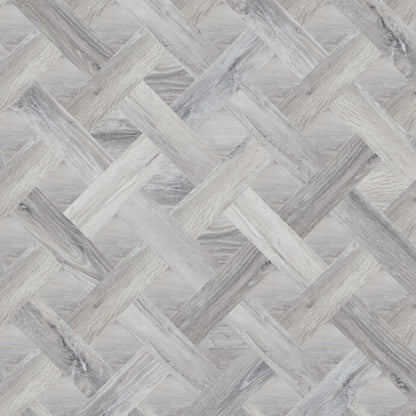 Lattia Metsä Ice Oak Basket Weave Glue Down LVT Flooring