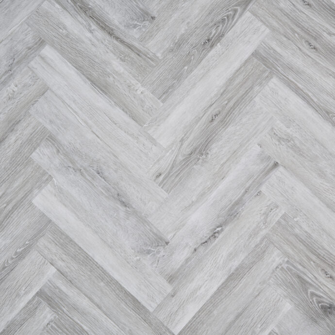 Lattia Metsä Ice Oak Herringbone Glue Down LVT Flooring