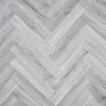 Lattia Metsä Ice Oak Herringbone Glue Down LVT Flooring