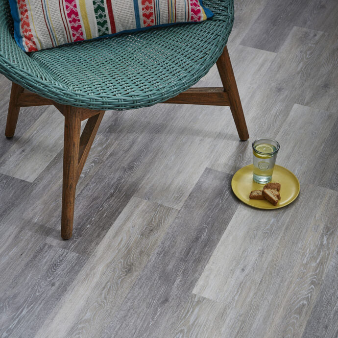 Lattia Oksa Drift Grey Plank Glue Down LVT Flooring