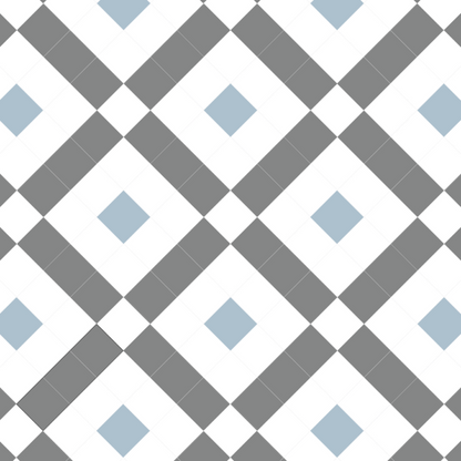 Lattia Talo Hovi - Grey, White, Pale Blue Glue Down LVT Flooring