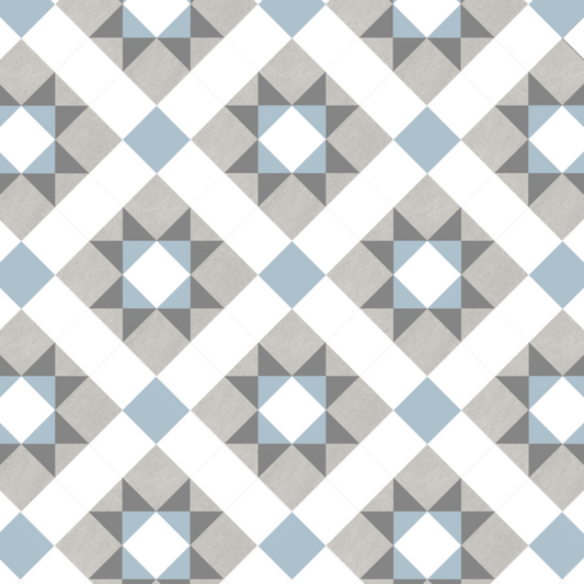 Lattia Talo Koto - Greystone, Grey, Pale Blue, White Glue Down LVT Flooring
