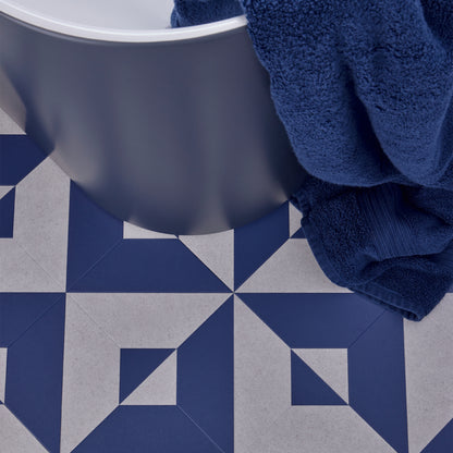Lattia Talo Kuu - Navy Blue, Greystone Glue Down LVT Flooring