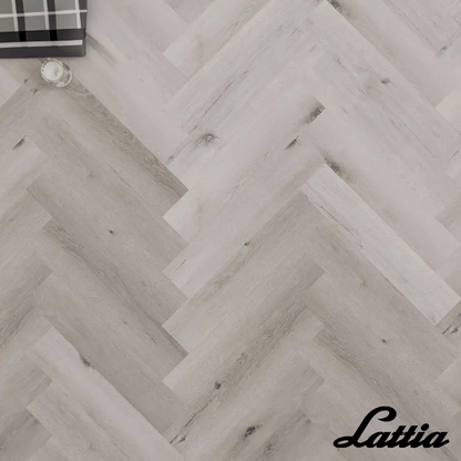 Lattia Vantaa Arctic Maple Herringbone Gluedown LVT Flooring