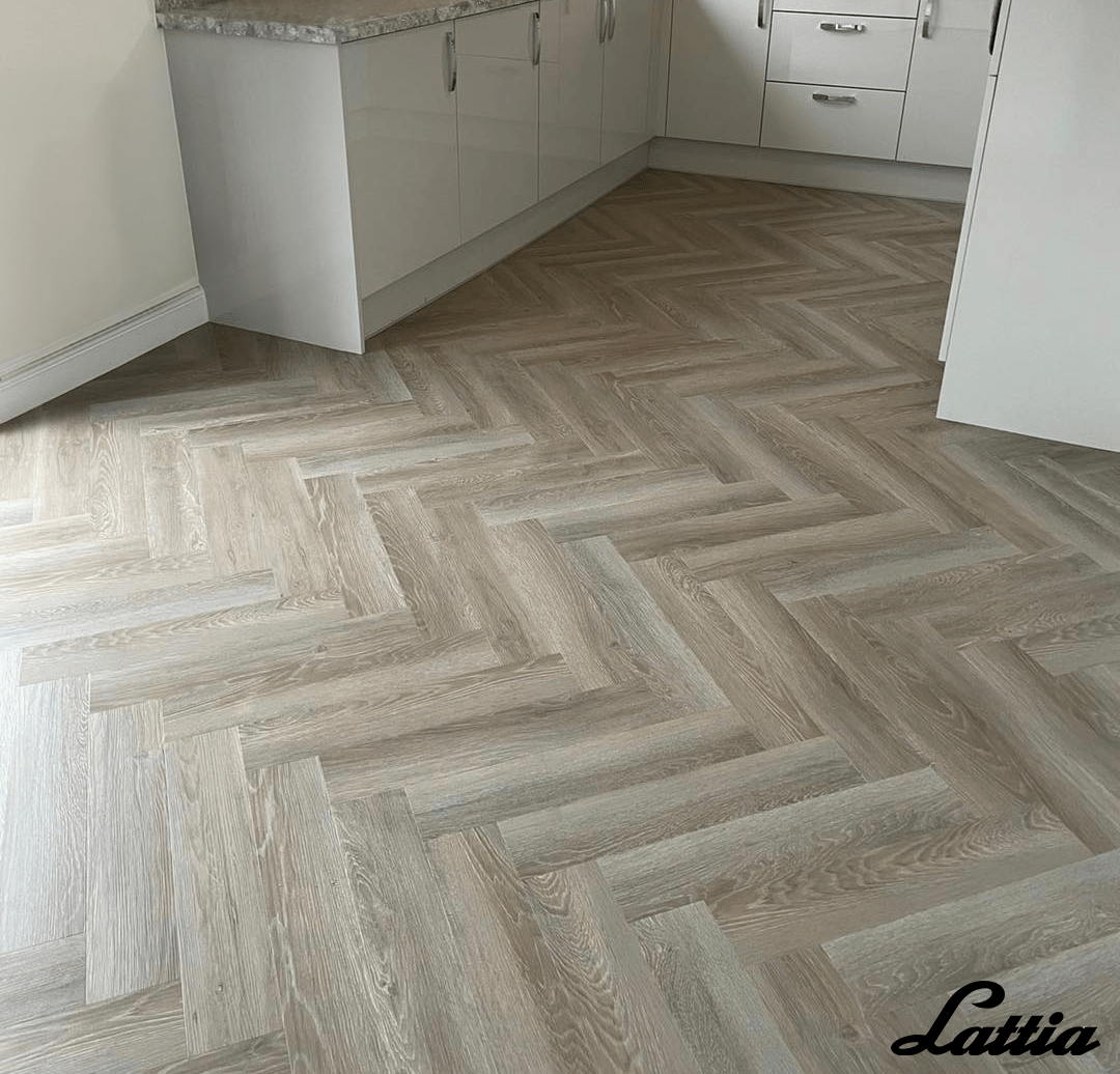 Lattia Vantaa Click Taupewood Oak Herringbone Click SPC Flooring