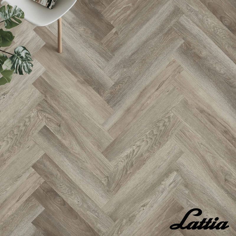 Lattia Vantaa Click Taupewood Oak Herringbone Click SPC Flooring