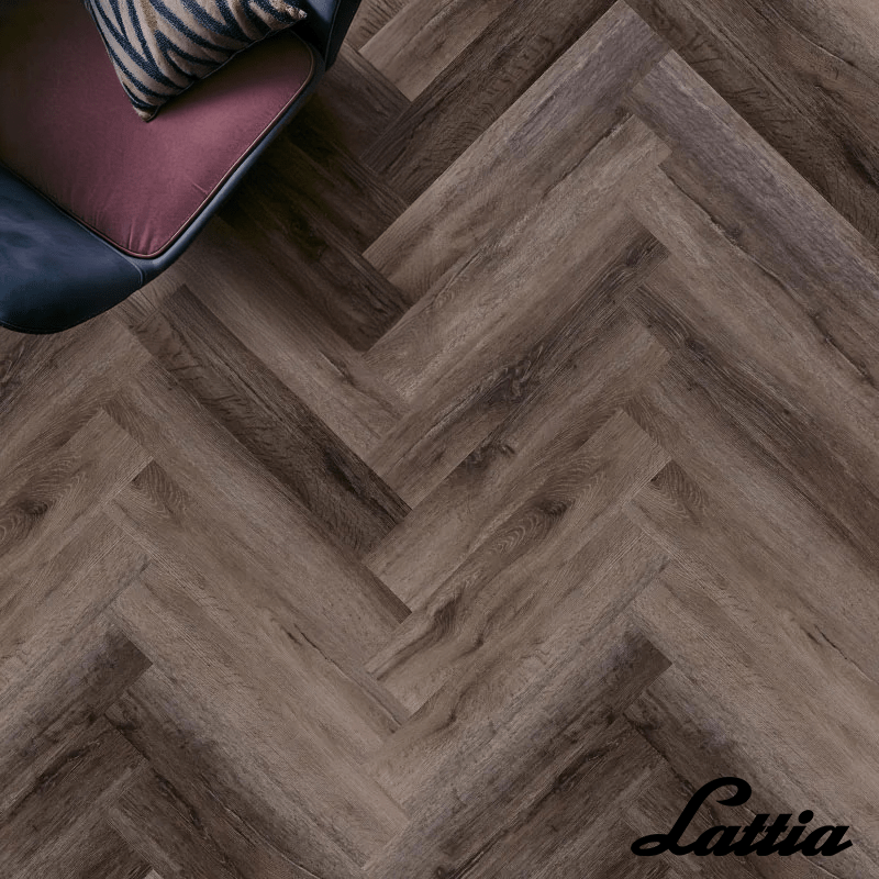 Lattia Vantaa Click Walnut Onyx Herringbone Click SPC Flooring