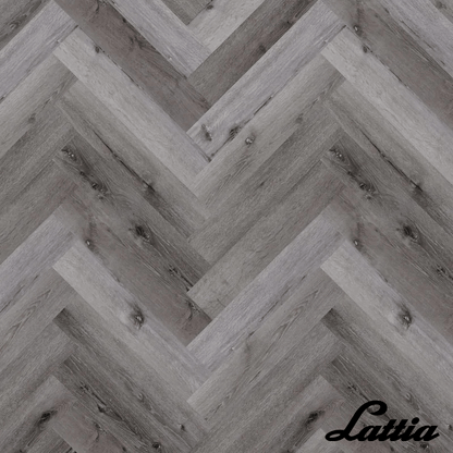 Lattia Vantaa Frosted Maple Herringbone Gluedown LVT Flooring