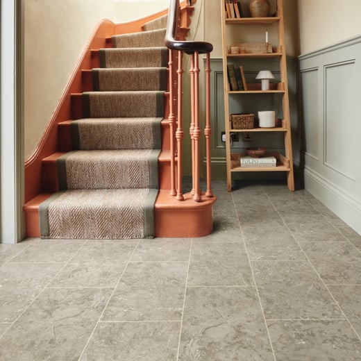 Karndean Knight Tile Lunar Limestone ST32 Stone Tile Glue Down LVT Flooring