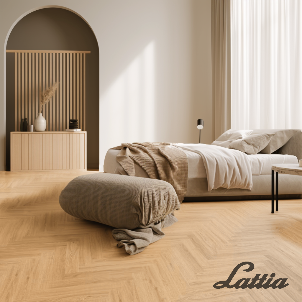 Lattia Vantaa Manuka Oak Herringbone Glue Down LVT Flooring
