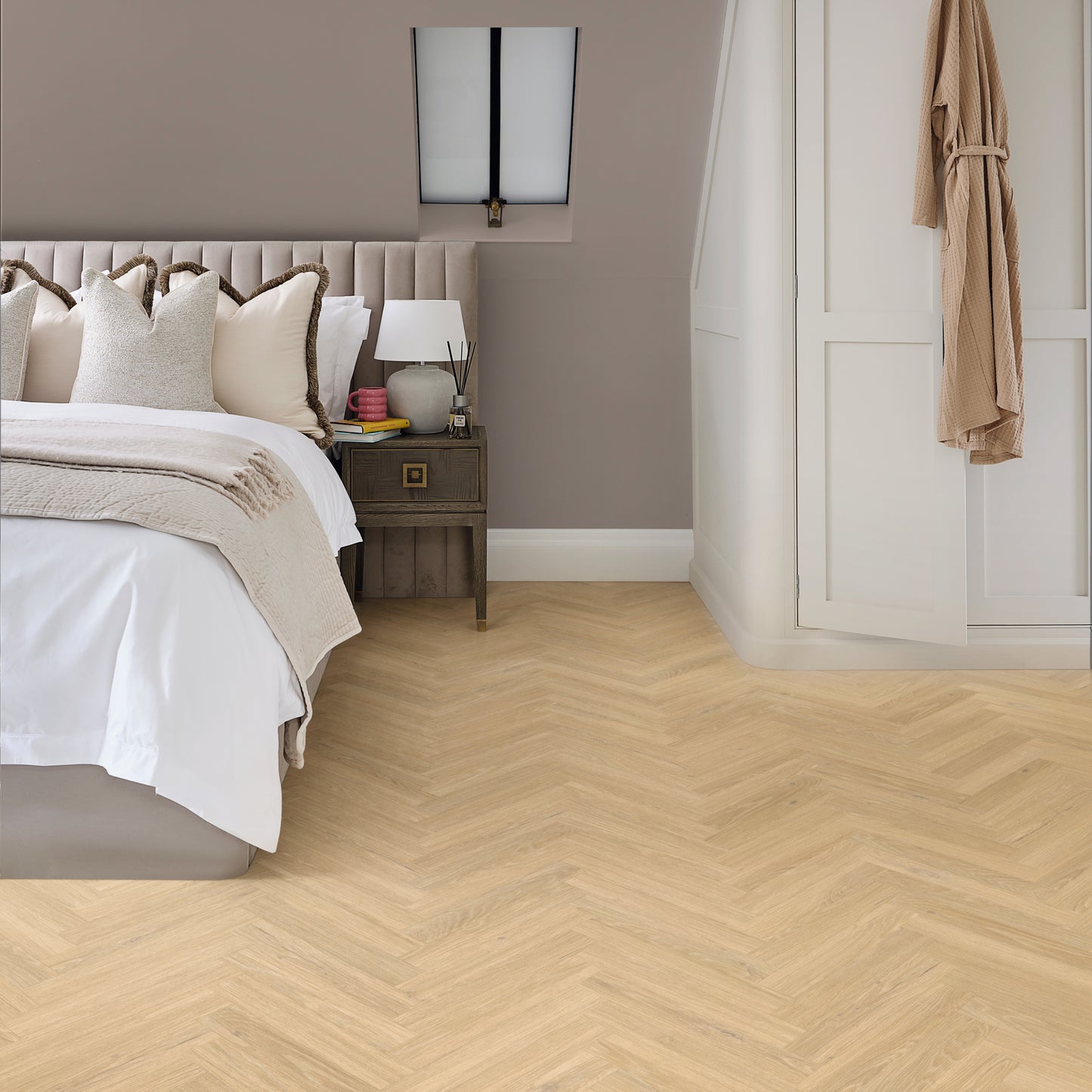 Karndean Palio Essenza Piazza Oak SM-PVP402 Herringbone Glue Down LVT Flooring