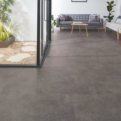 Karndean Van Gogh Volcanic Black RKT2406 Tile Rigid Core Click LVT Flooring