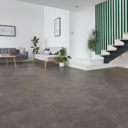 Karndean Van Gogh Volcanic Black RKT2406 Tile Rigid Core Click LVT Flooring