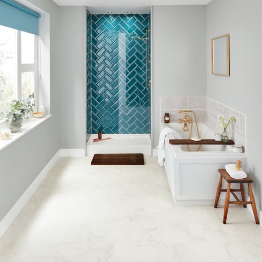 Karndean Knight Tile Frosted Marble SCB-ST26-18 Rigid Core Stone Tile Click LVT Flooring