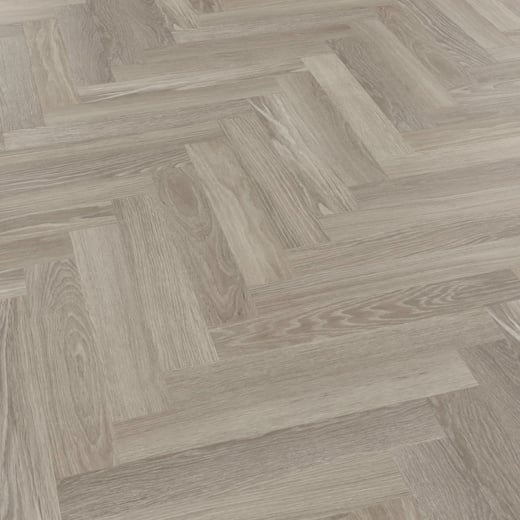 Karndean Knight Tile Grey Limed Oak SM-KP138 Herringbone Glue Down LVT Flooring
