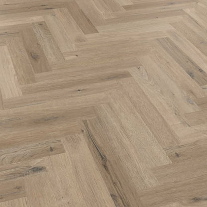 Karndean Knight Tile Washed Character Oak SM-KP144 Herringbone Glue Down LVT Flooring