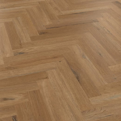 Karndean Knight Tile Traditional Character Oak SM-KP146 Herringbone Glue Down LVT Flooring