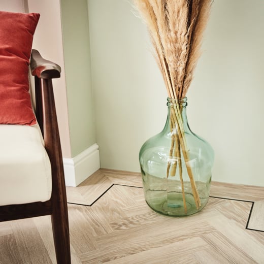 Karndean Knight Tile Dutch Limed Oak SM-KP154 Herringbone Glue Down LVT Flooring