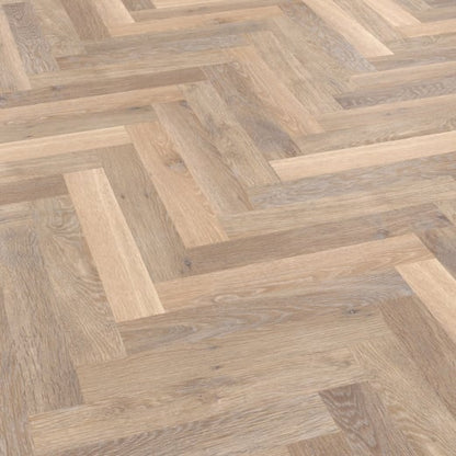 Karndean Knight Tile Rose Washed Oak SM-KP95 Herringbone Glue Down LVT Flooring