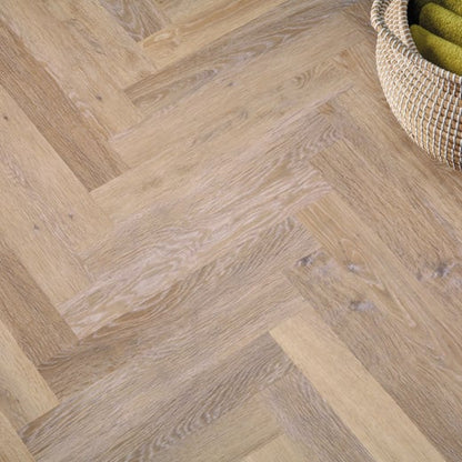 Karndean Knight Tile Rose Washed Oak SM-KP95 Herringbone Glue Down LVT Flooring