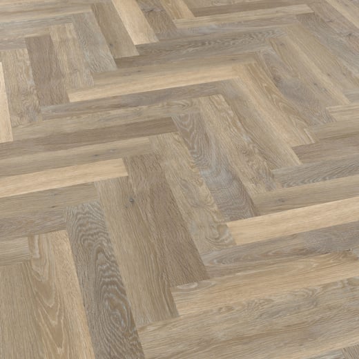 Karndean Knight Tile Lime Washed Oak SM-KP99 Herringbone Glue Down LVT Flooring