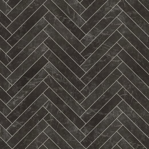 Karndean Knight Tile Midnight Marble SM-ST28 Herringbone Glue Down LVT Flooring
