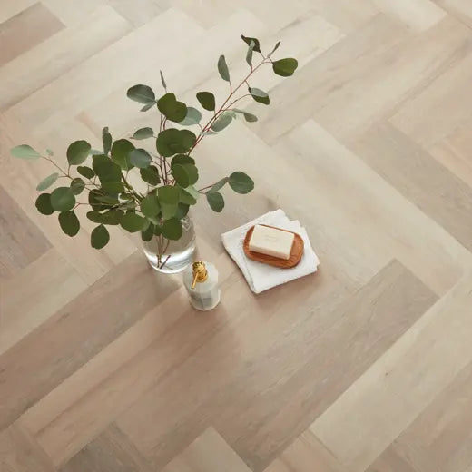 Karndean Van Gogh Texas White Ash SM-VGW8105 Herringbone Glue Down LVT Flooring