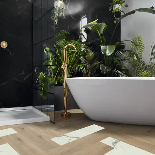 Karndean Van Gogh Palazzo Marble SM-VGT2413 Herringbone Glue Down LVT Flooring