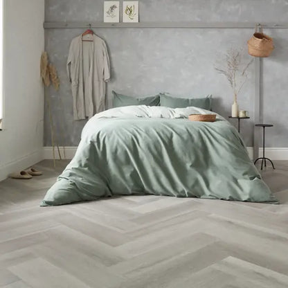 Karndean Van Gogh Texas Grey Ash SM-VGW8239 Herringbone Glue Down LVT Flooring