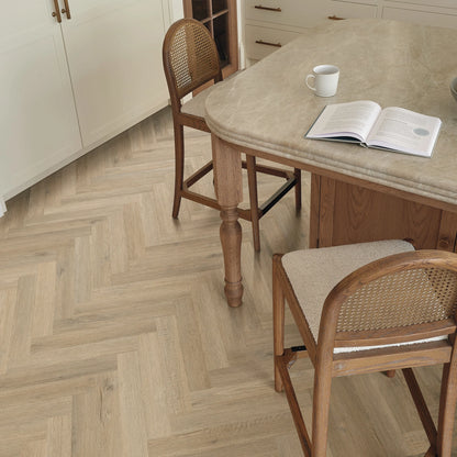 Karndean Palio Essenza Sorrento Oak SM-PVP409 Herringbone Glue Down LVT Flooring