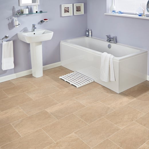 Karndean Knight Tile Bath Stone ST12 Stone Tile Glue Down LVT Flooring