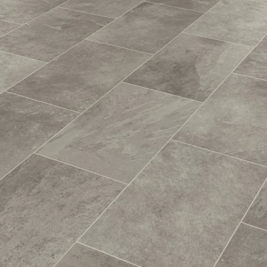 Karndean Knight Tile Grey Riven Slate ST16 Stone Tile Glue Down LVT Flooring