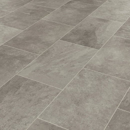 Karndean Knight Tile Grey Riven Slate ST16 Stone Tile Glue Down LVT Flooring