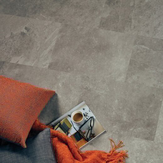Karndean Knight Tile Grey Riven Slate ST16 Stone Tile Glue Down LVT Flooring