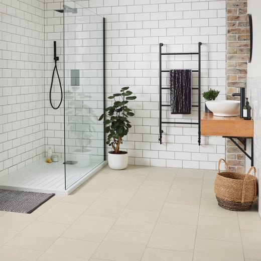 Karndean Knight Tile Ivory Riven Slate ST18 Stone Tile Glue Down LVT Flooring