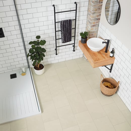 Karndean Knight Tile Ivory Riven Slate ST18 Stone Tile Glue Down LVT Flooring