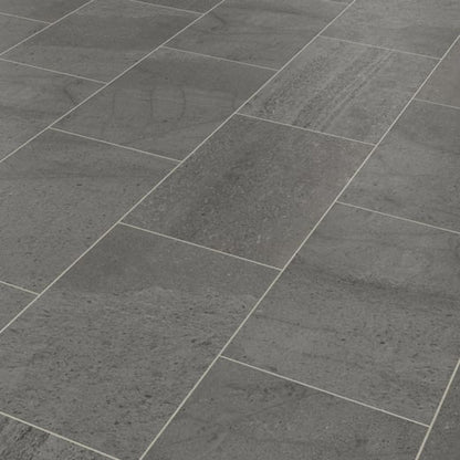 Karndean Knight Tile Honed Charcoal Slate ST19 Stone Tile Glue Down LVT Flooring