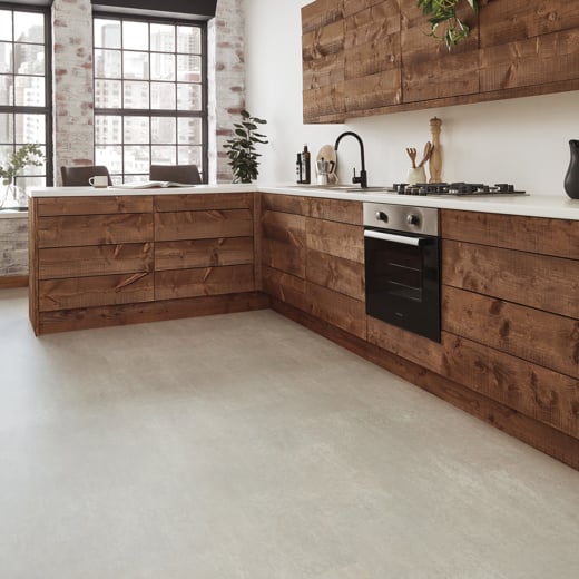 Karndean Knight Tile Dove Grey Concrete ST21 Stone Tile Glue Down LVT Flooring