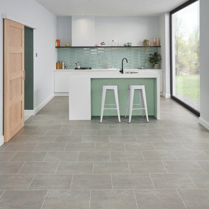 Karndean Knight Tile Smoked Concrete ST22 Stone Tile Glue Down LVT Flooring