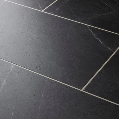 Textures Carrara Dark TS02 Stone Tile Glue Down LVT Flooring
