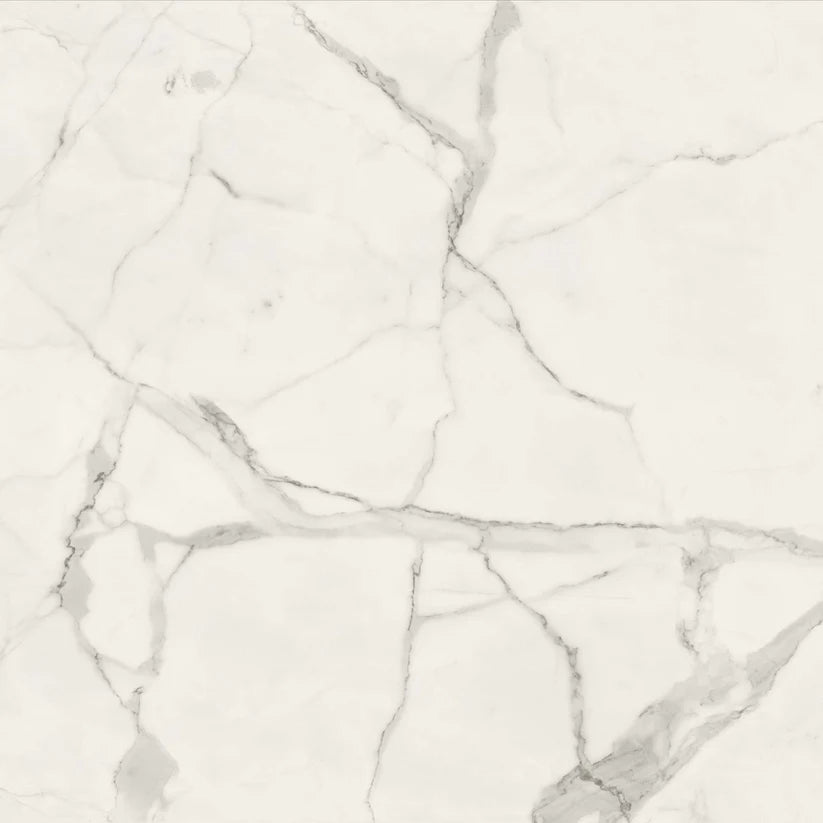 Textures Carrara White TS01 Stone Tile Glue Down LVT Flooring