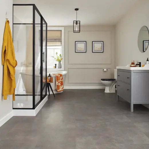 Karndean Van Gogh Urban Grey VGT2402 Stone Tile Glue Down LVT Flooring