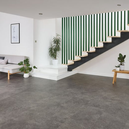 Karndean Van Gogh Volcanic Black VGT2406 Stone Tile Glue Down LVT Flooring