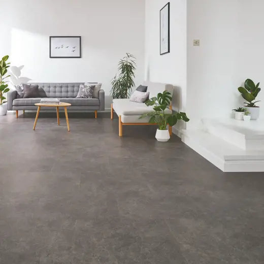 Karndean Van Gogh Volcanic Black VGT2406 Stone Tile Glue Down LVT Flooring