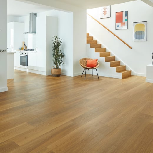 Karndean Van Gogh Golden Brushed Oak VGW122T Large Plank Glue Down LVT Flooring